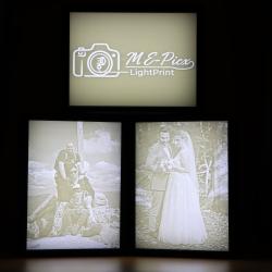 1er - Bilderrahmen mit LED Platine - 3er Pack - Leuchtend