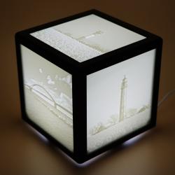 5er Klein - Lithophanwürfel mit LED Lampe - Leuchtend 2
