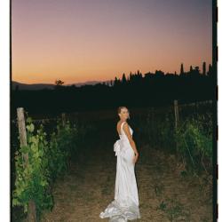 analog-wedding-photography-tuscany-sunset-bridal-portrait