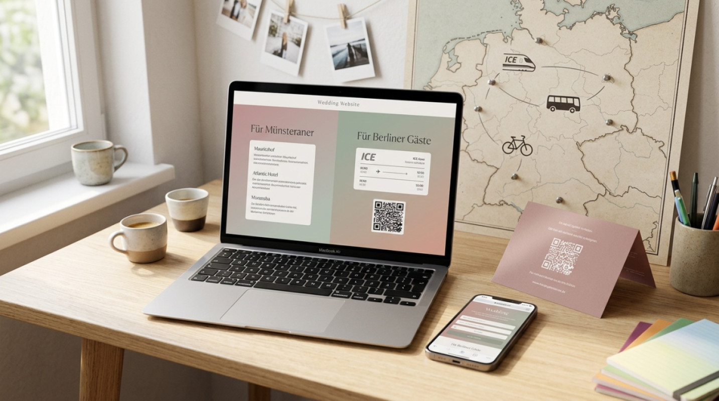 Wedding Website: Guests from Three German States